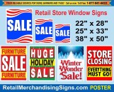 WINDOW SIGNS FOR RETAIL STORES HUGE SALE FURNITURE YEAR CLOSING EVERYTHING MUST GO See many designs RetailMerchandisingSigns
